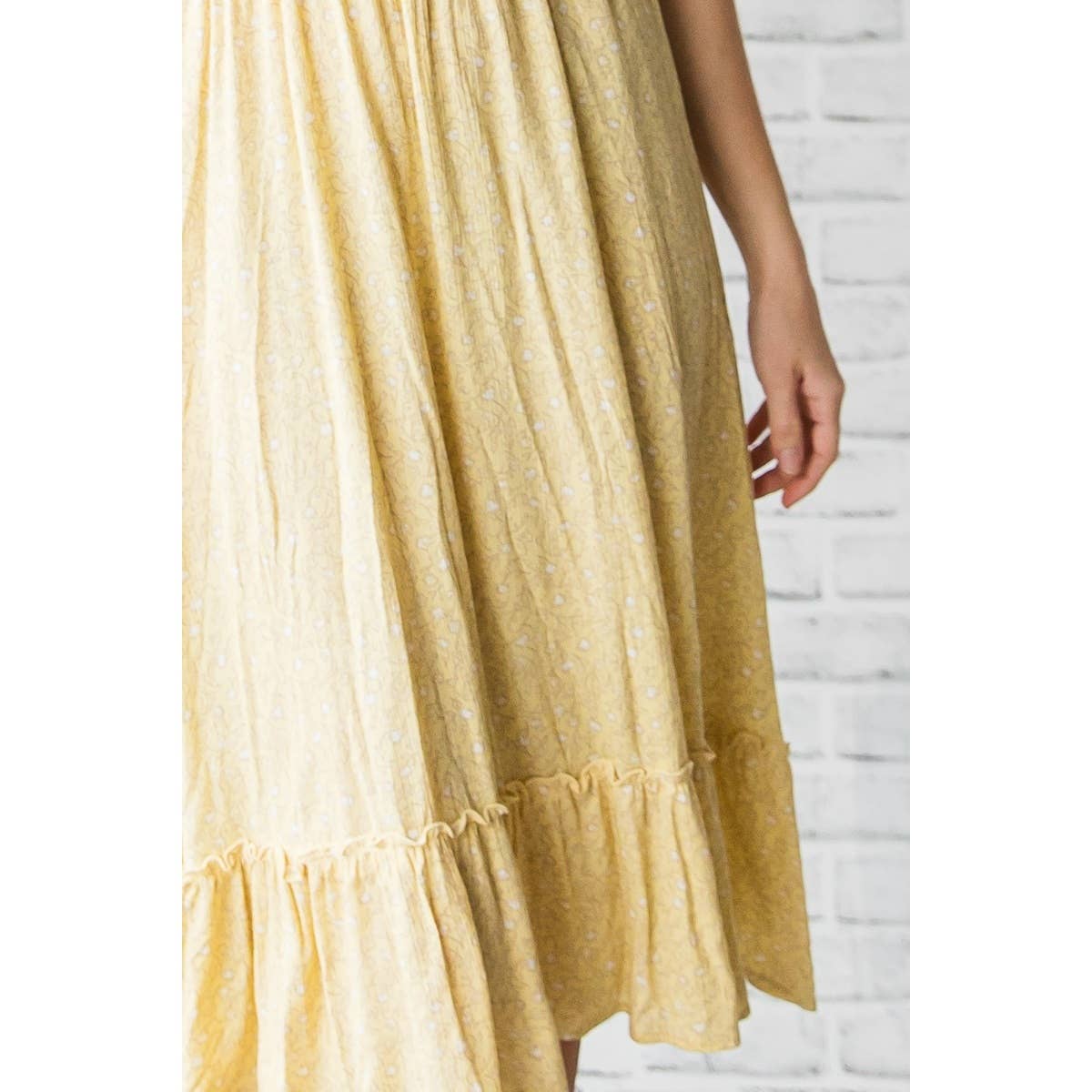 Vintage Floral Flutter Midi Dress