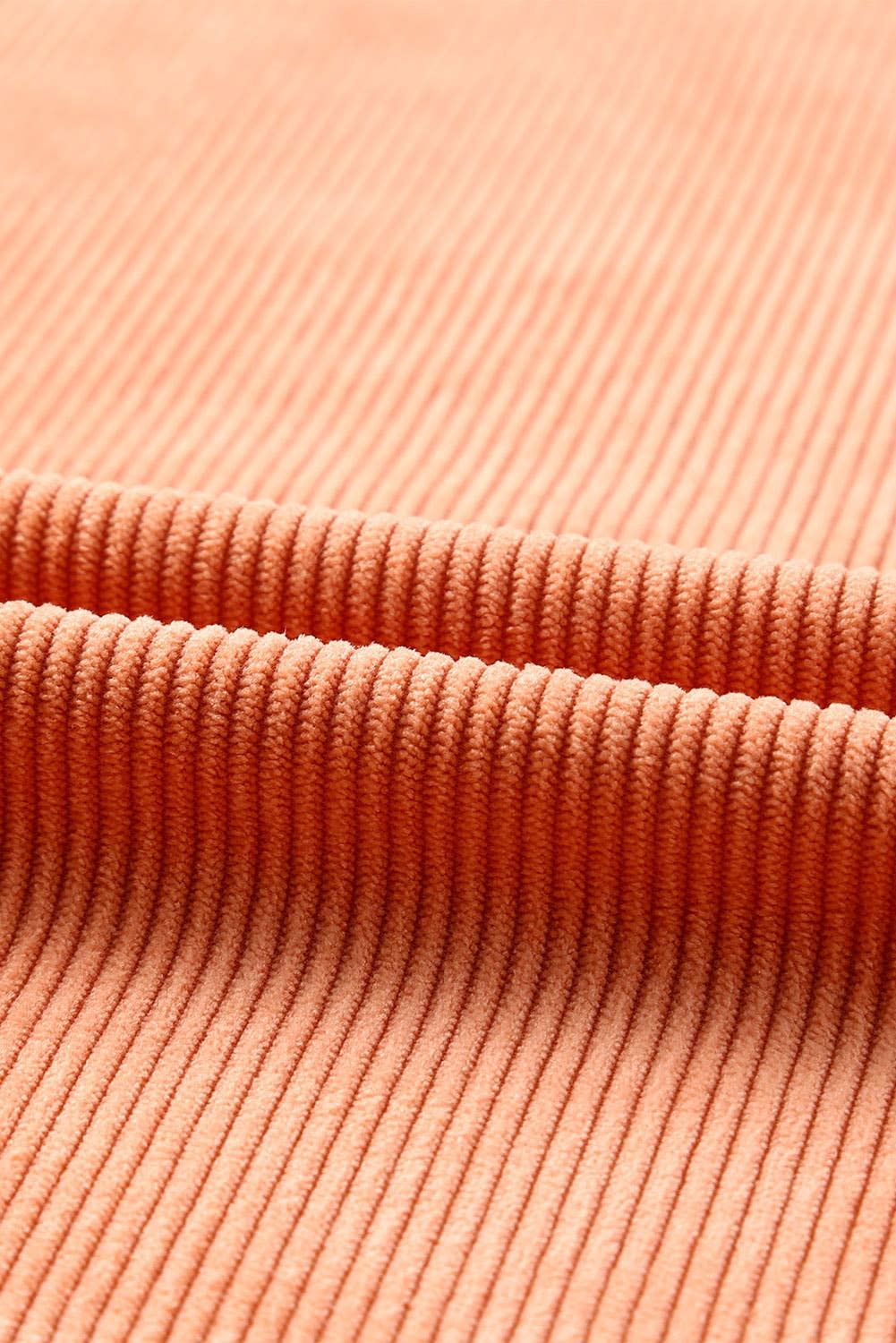 Long Sleeve Ribbed Corded Oversized Sweatshirt