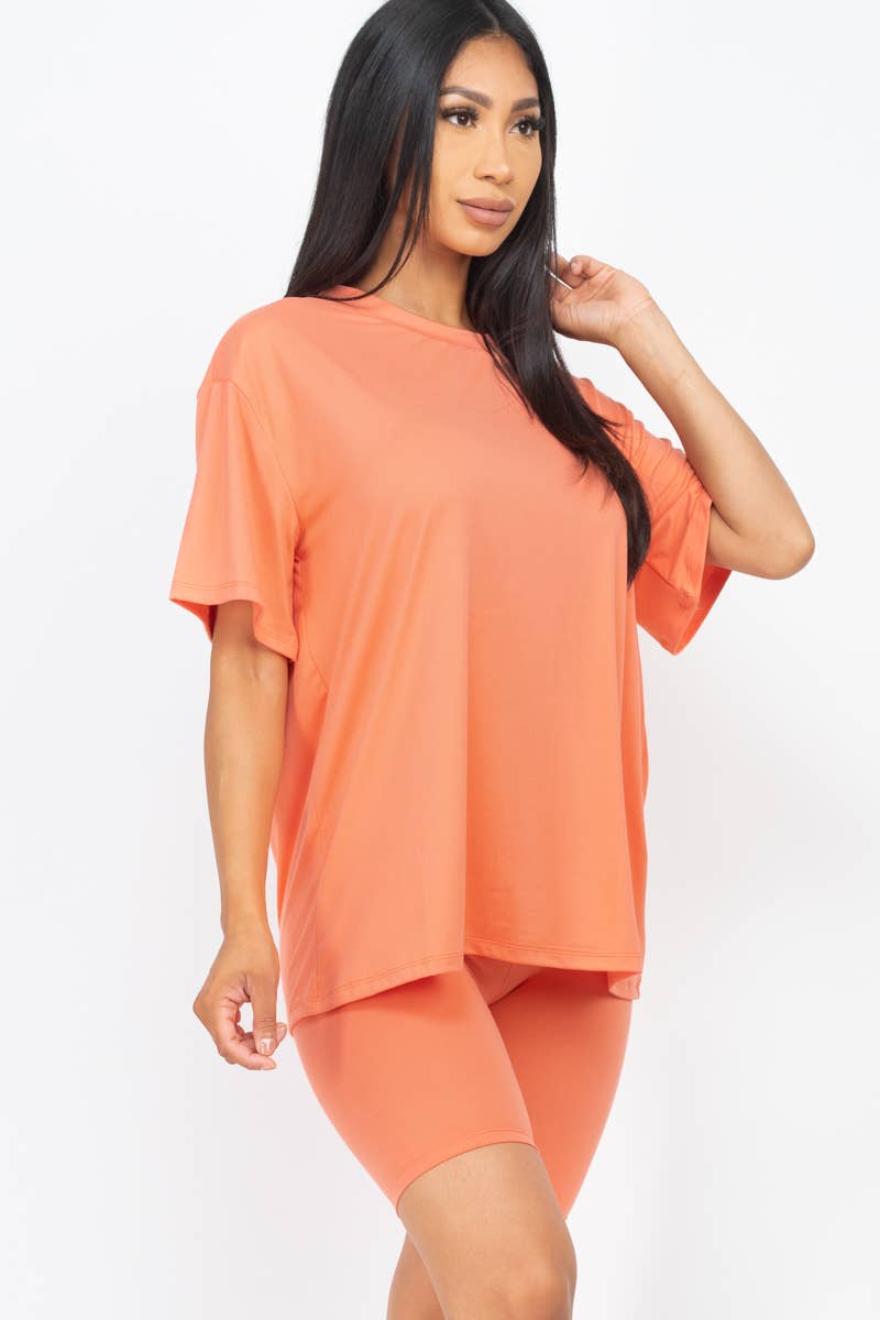 Loose Fit Top & Bike Shorts Set