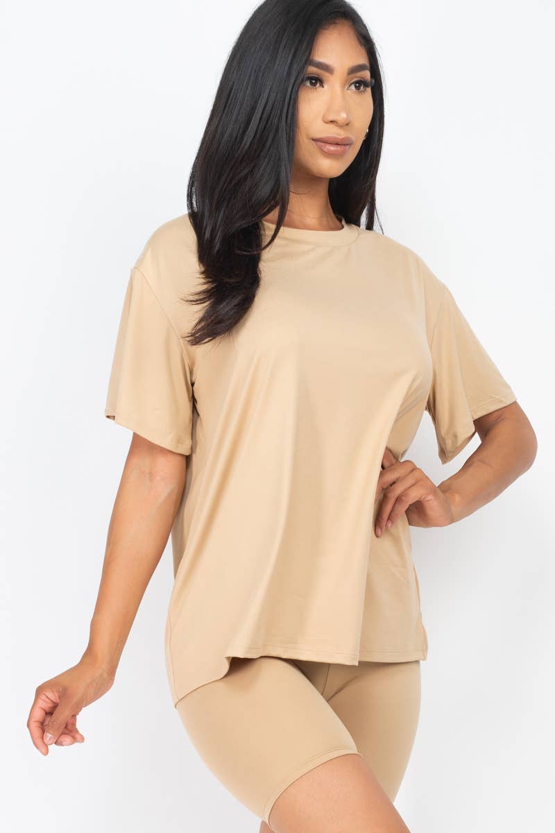 Loose Fit Top & Bike Shorts Set
