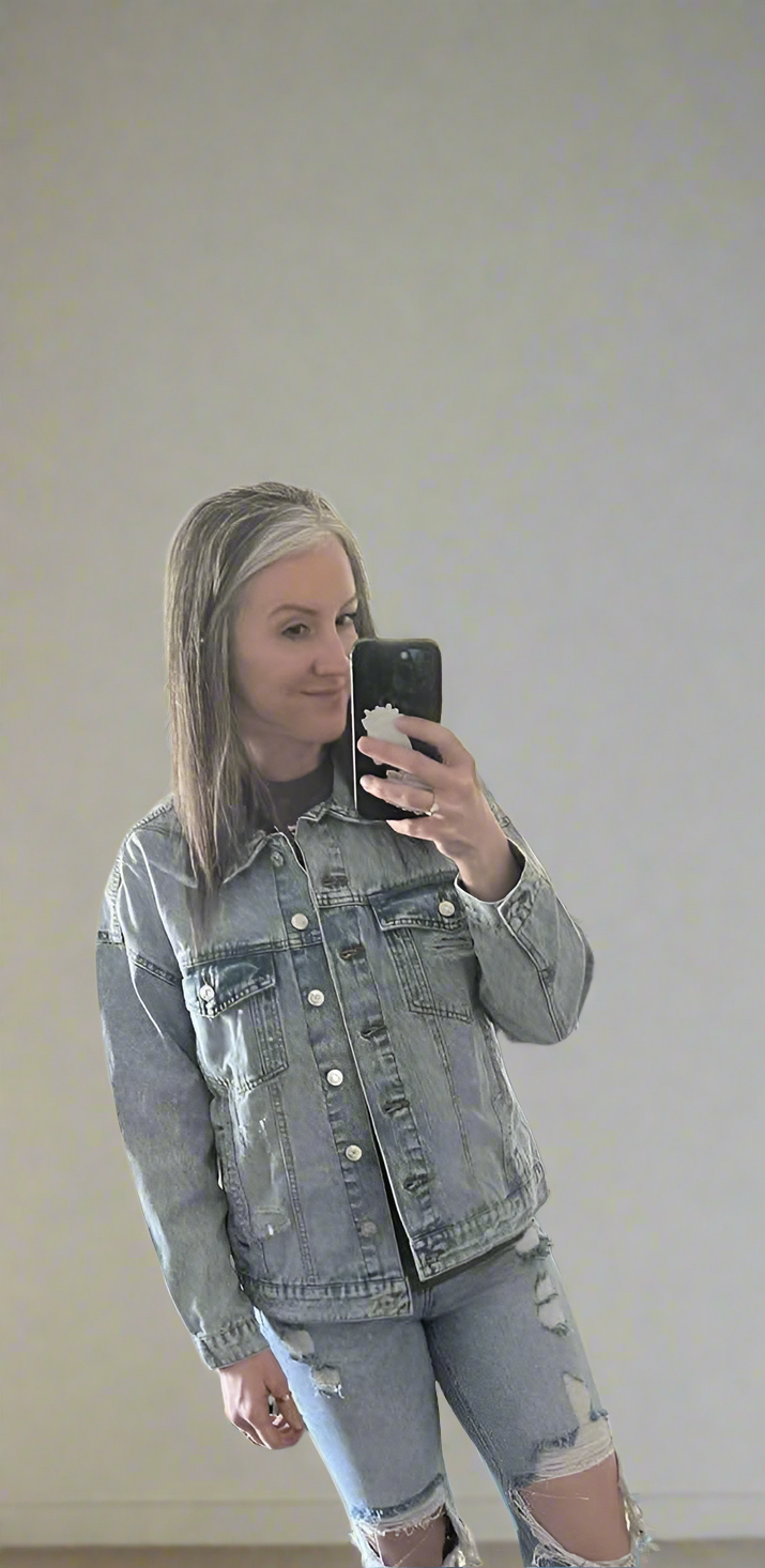 Relaxed Denim Jacket, Oversized Denim Jacket