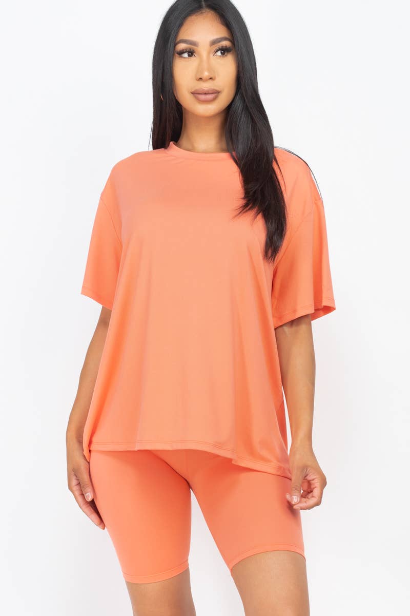 Loose Fit Top & Bike Shorts Set