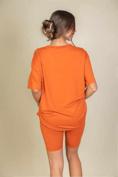 Loose Fit Top & Bike Shorts Set