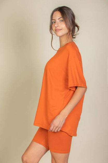 Loose Fit Top & Bike Shorts Set