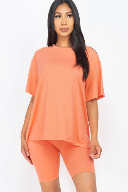 Loose Fit Top & Bike Shorts Set