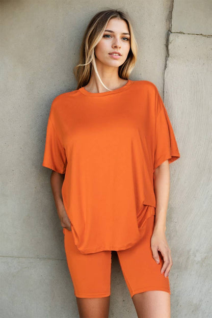 Loose Fit Top & Bike Shorts Set