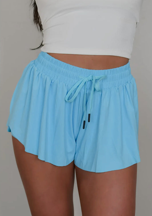 PREORDER Blue Flutter Away Butterfly Shorts
