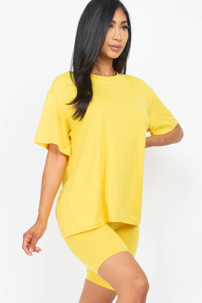Loose Fit Top & Bike Shorts Set