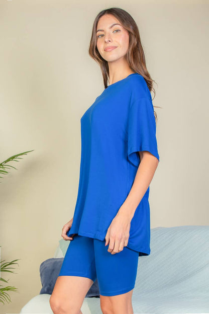 Loose Fit Top & Bike Shorts Set